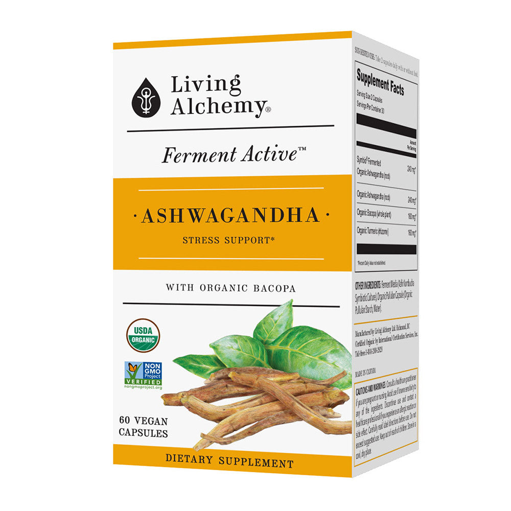 Living Alchemy Fermented Ashwagandha Capsules, 60 Ea
